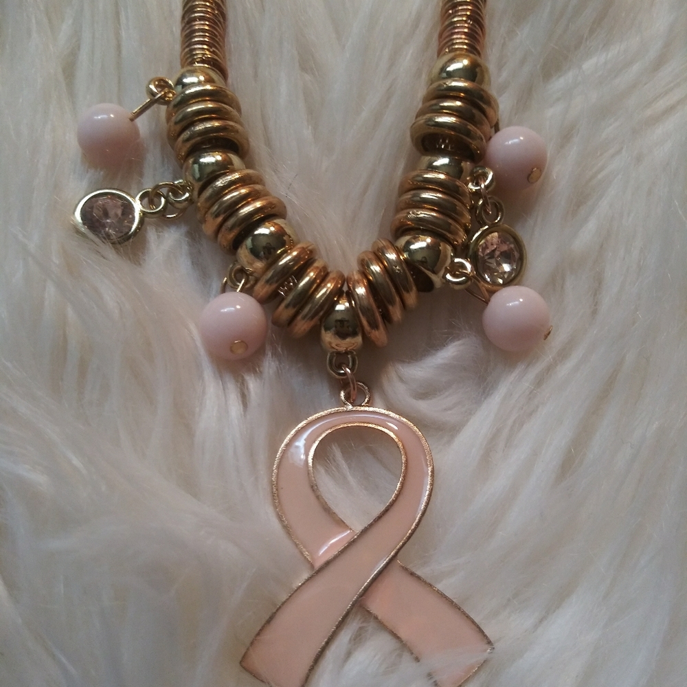 Pretty Breast Cancer Awareness Necklace